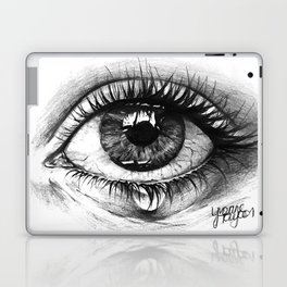 black & white eye close-up Laptop & iPad Skin