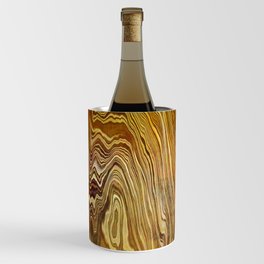 Yellow brown textured shiny wooden surface Wine Chiller