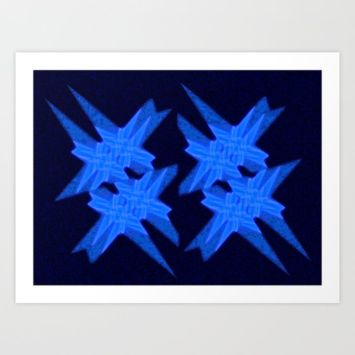Blue Crystals Art Print