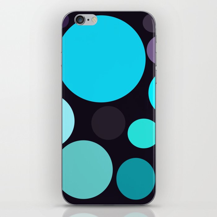 Blue and Purple Dots iPhone Skin
