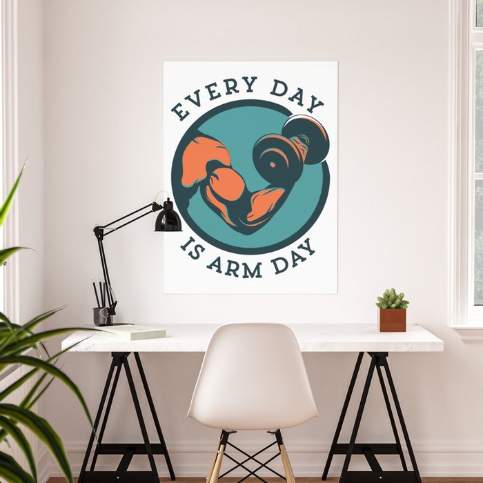 Every Day Is Arm Day Funny Gym Workout Bicep Exercise Gift for Men