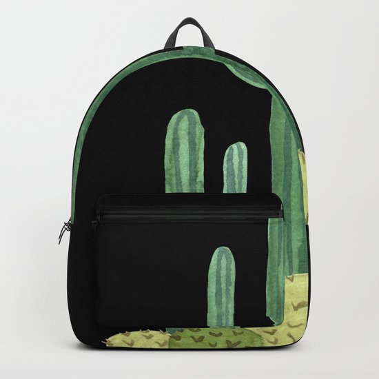 Desert Cacti on Black Backpack