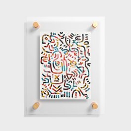 Graffiti Art Life in the Jungle with Symbols of Energy Floating Acrylic Print