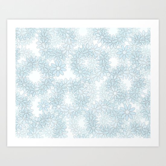 Blue flowers Art Print