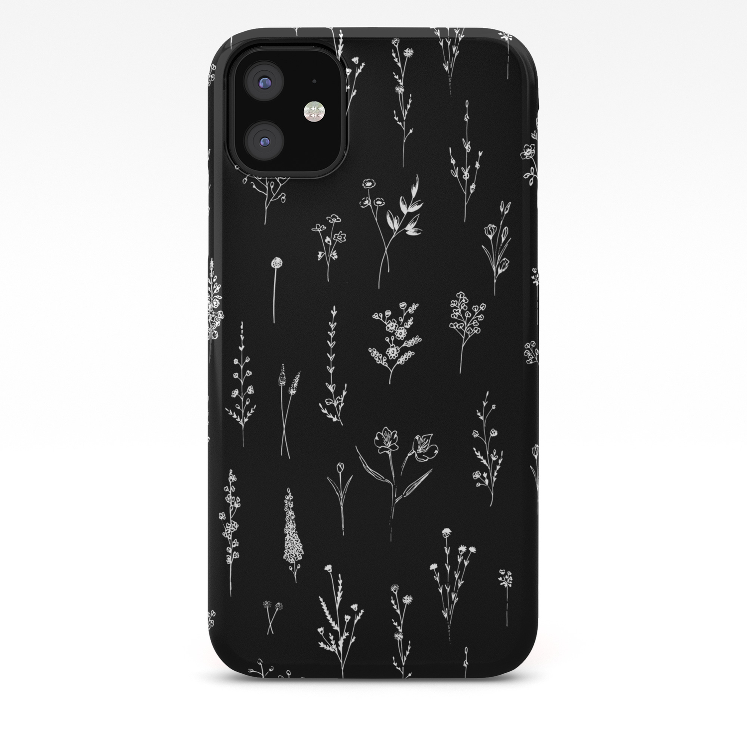 Black Wildflowers Iphone Case By Aniiiz Society6