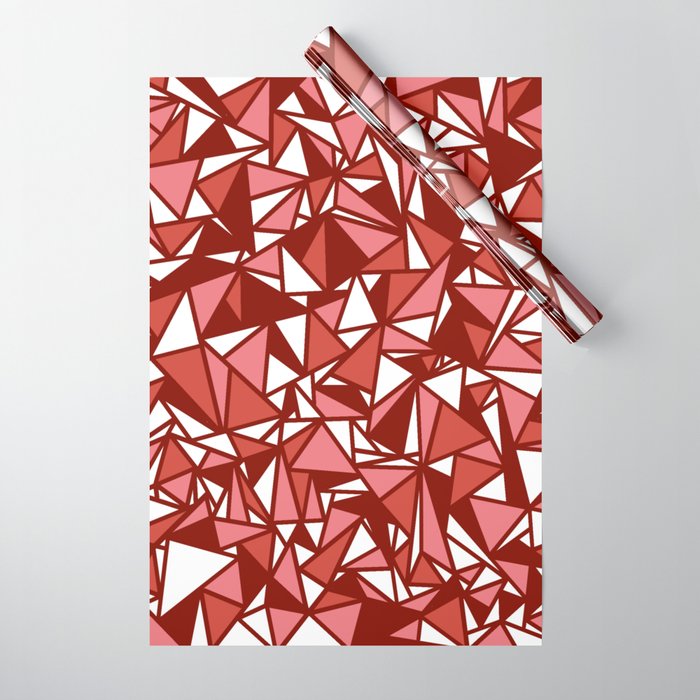 Shattered triangles red Wrapping Paper by SoSplashofColor