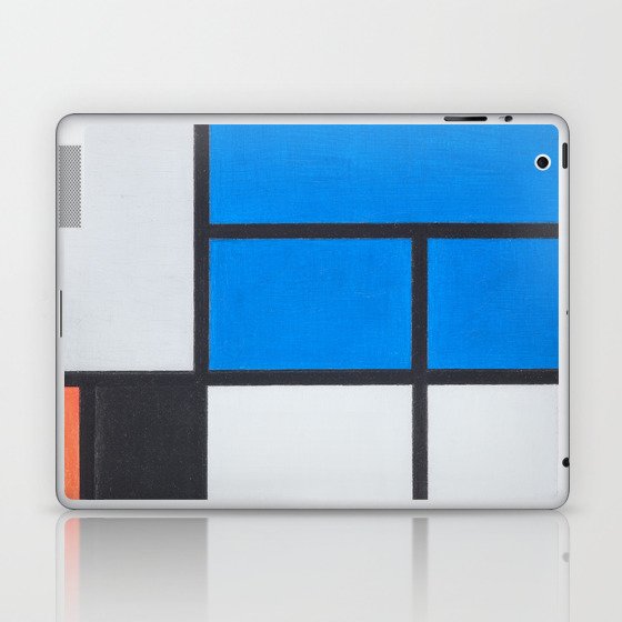 Composition with Large Blue Plane, Red, Black, Yellow, and Gray, Piet Mondrian, oil on canvas, 1921 Laptop & iPad Skin