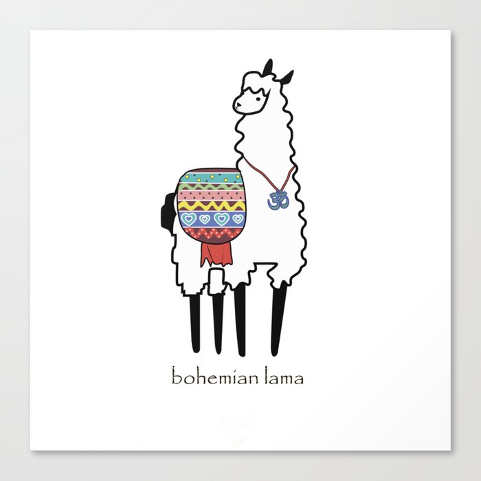 Bohemian Lama Canvas Print