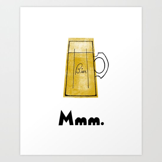 Mmm. Bier Art Print
