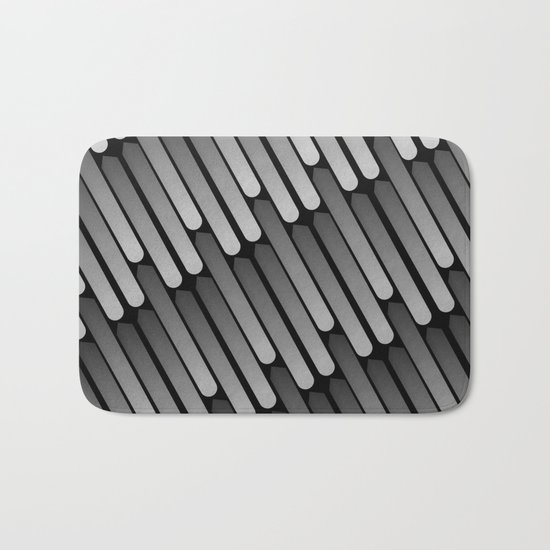 Raining Silver Bath Mat