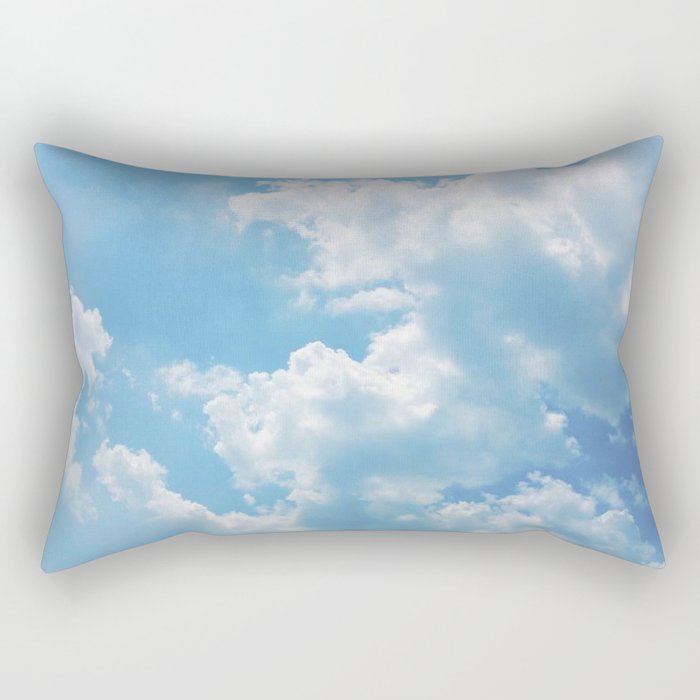 Light Blue Rectangular Pillow