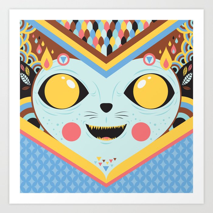 Kucing Art Print by ART:TECH