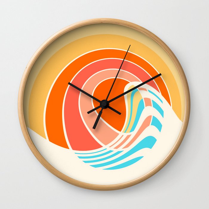 Sun Surf Wall Clock