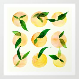 Wild Lemons Watercolor Art Print