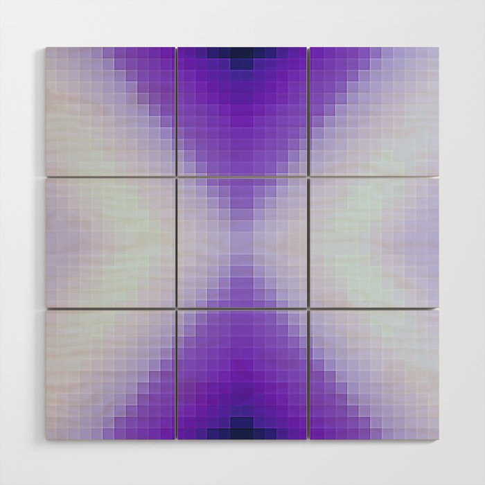 Pixels Purple Lavender Violet Wood Wall Art