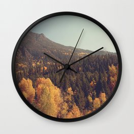 Colorado Autumn Wall Clock | Mountains, Colorado, Cabin, Cabindecor, Mountaindecor, Rustic, Autumn, Falllandscape, Fallcolors, Travel 