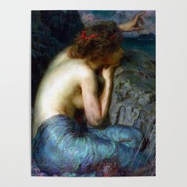 Louis Loeb The Siren Poster | Louisloeb, Mythology, Mermaid, Painting, Nymph 