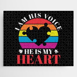 I Am His Voice He Is My Heart Autism Jigsaw Puzzle