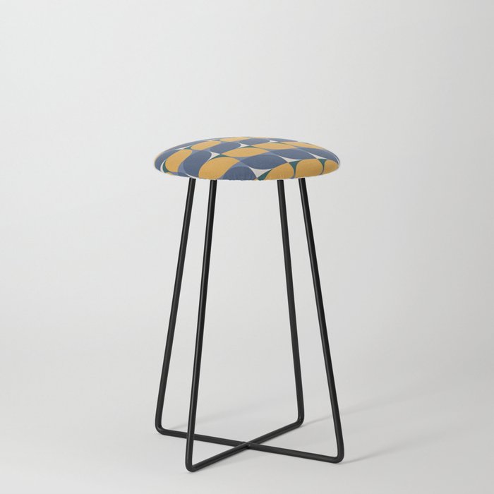 Abstract Patterned Shapes XXI Counter Stool