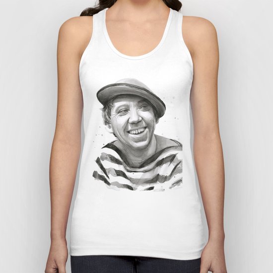 Yuriy Nikulin Portrait Watercolor | Юрий Никулин портрет Unisex Tank Top