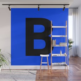 Letter B (Black & Blue) Wall Mural