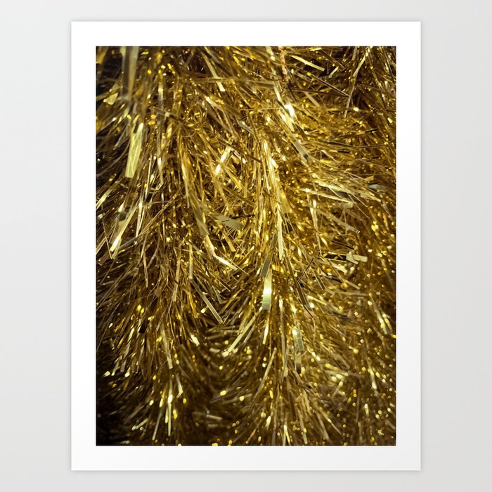 Golden Shimmering Boa Art Print