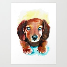 Watercolor Dachshund Art Prints For Any Decor Style Society6