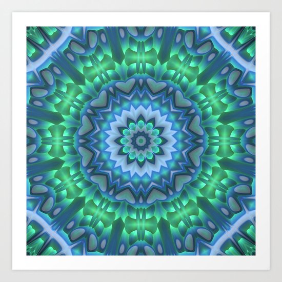 Fan Out Mandala Art Print