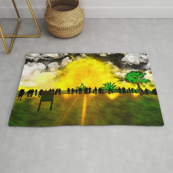 Sun Explosion, view from the coastline Rug