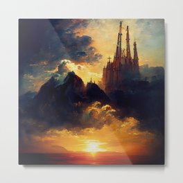 A Cathedral in the clouds Metal Print