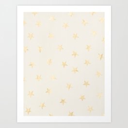 Minimal and Gold: Star Art Print