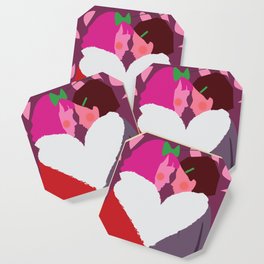 Cozy Couple Valentine or Love Image Coaster