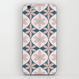 Diamond Flower Pointillism Ogee Pattern iPhone Skin