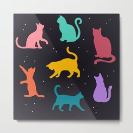 cats and stars Metal Print | Illustration, Cats, Starillustration, Digitalillustration, Celestial, Stars, Catsillustration, Digital, Graphicdesign, Starsillustration 