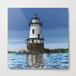 Conimicut Lighthouse Warwick Rhode Island Metal Print | Narragansett, Coastline, Acrylic, Warwick, Bay, Conimicut, Lighthouse, Rhodeisland, Water, Painting 