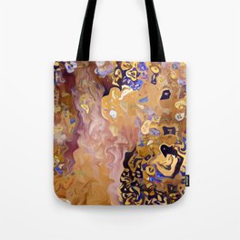 Klimt Inspired Gold Abstract Swirls Tote Bag