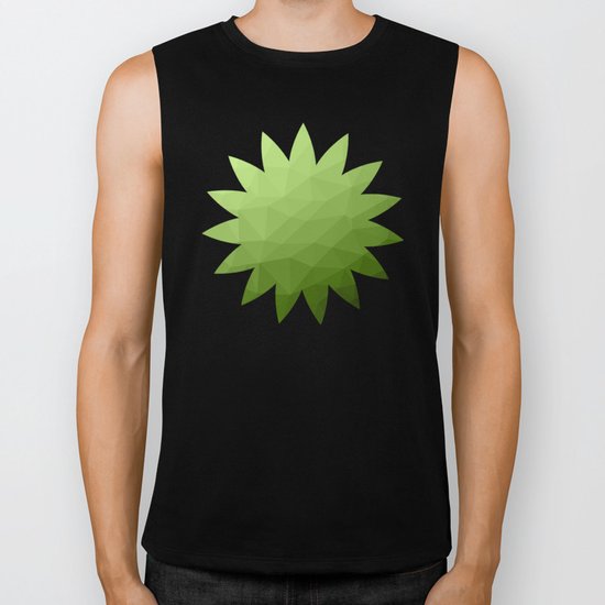 Greenery ombre gradient geometric mesh Biker Tank