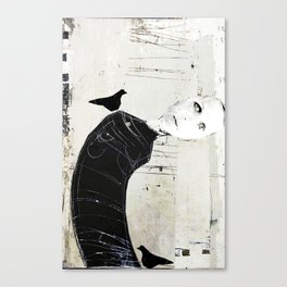 « deux oiseaux noirs et moi » Canvas Print