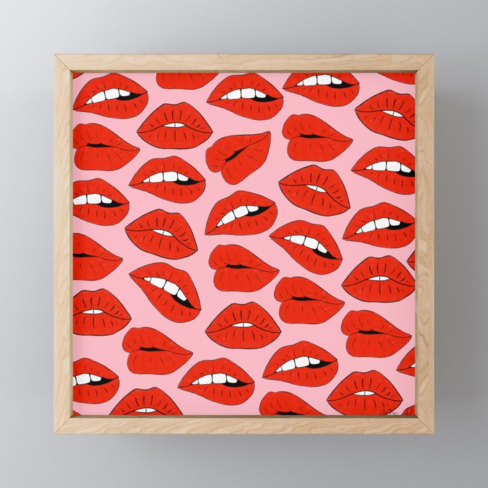 Lips Framed Mini Art Print