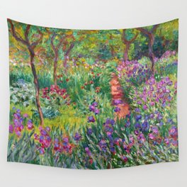 Claude Monet - The Iris Garden At Giverny Wall Tapestry