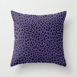 PSYCHOBILLY PURPLE LEOPARD PRINT – Ultra Violet | Collection : Punk Rock Animal Prints | Throw Pillow