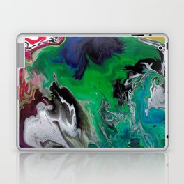Fluid Abstract Green Blue Red Laptop Skin