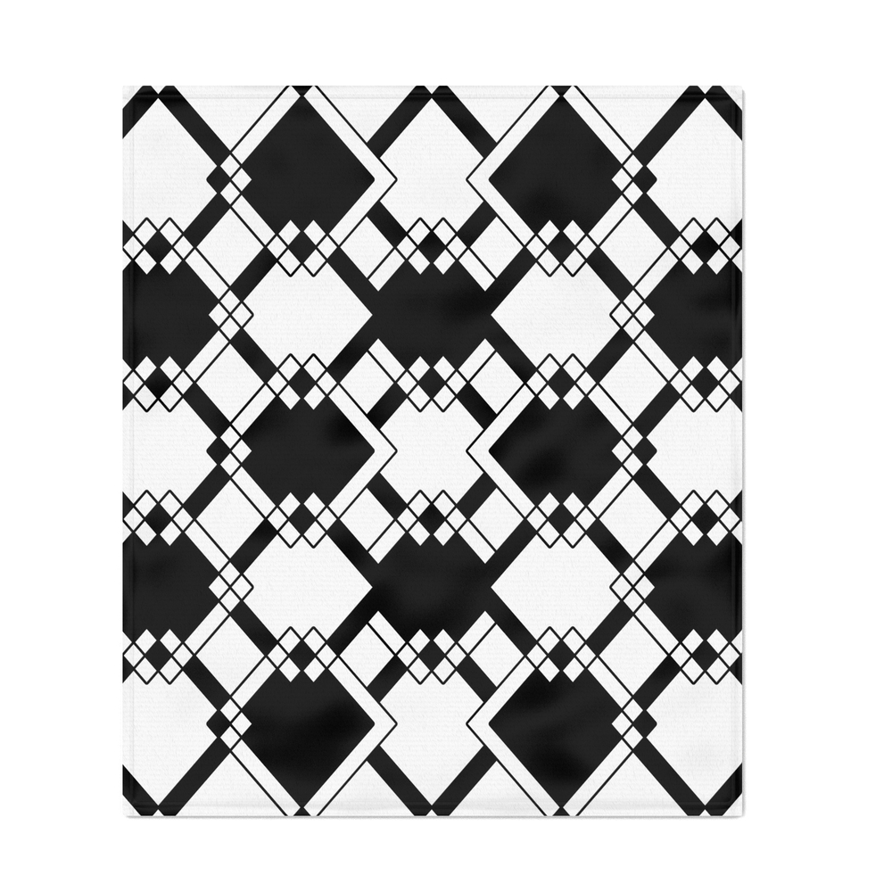 Geometric Abstract - Black And White. Throw Blanket by kerenshiker