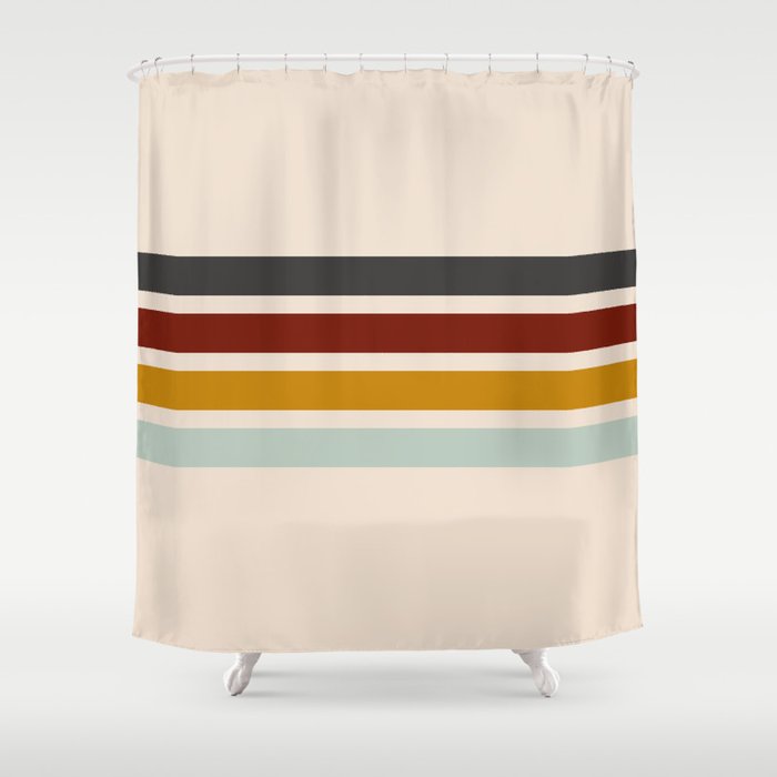 Erriapus - Stripes on Beige Shower Curtain