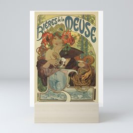Alfons Mucha art nouveau beer ad Mini Art Print