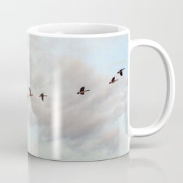 Migration of the Birds // Mountain and Sky Meets Nature Landscape Photography of Wildlife Coffee Mug