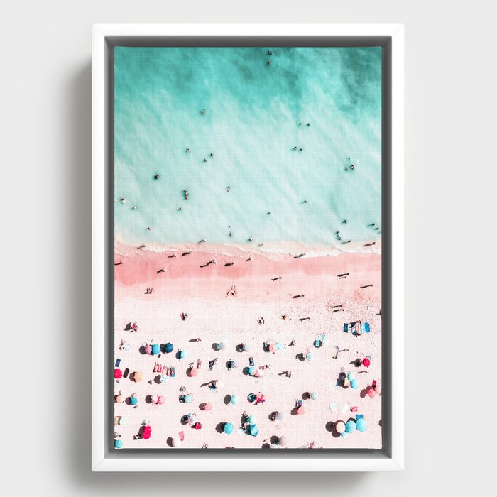 Ocean Print, Best Beach Prints for Home, Aerial Beach Print, Aerial Beach Print Framed Canvas