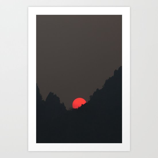 Vang Vieng Sunset (portrait) Art Print