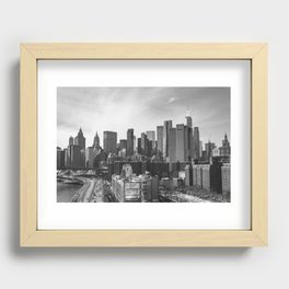 NYC Views | Black and White Travel Photography in New York City Recessed Framed Print
