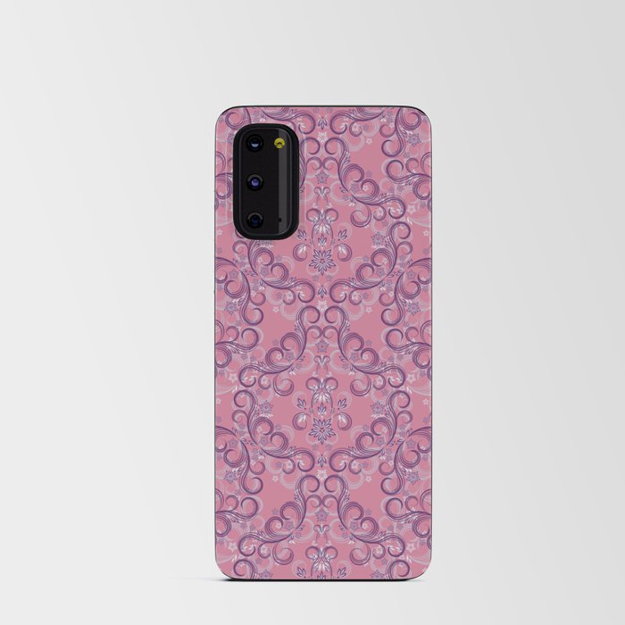 Meditation Room Seamless Floral Pink Android Card Case